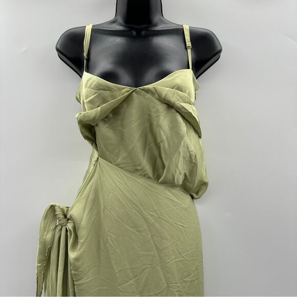 RTR Baobab Selma Grape Green Sleeveless Sarong‎ Wrap Midi Dress Sz XS - Picture 4 of 11